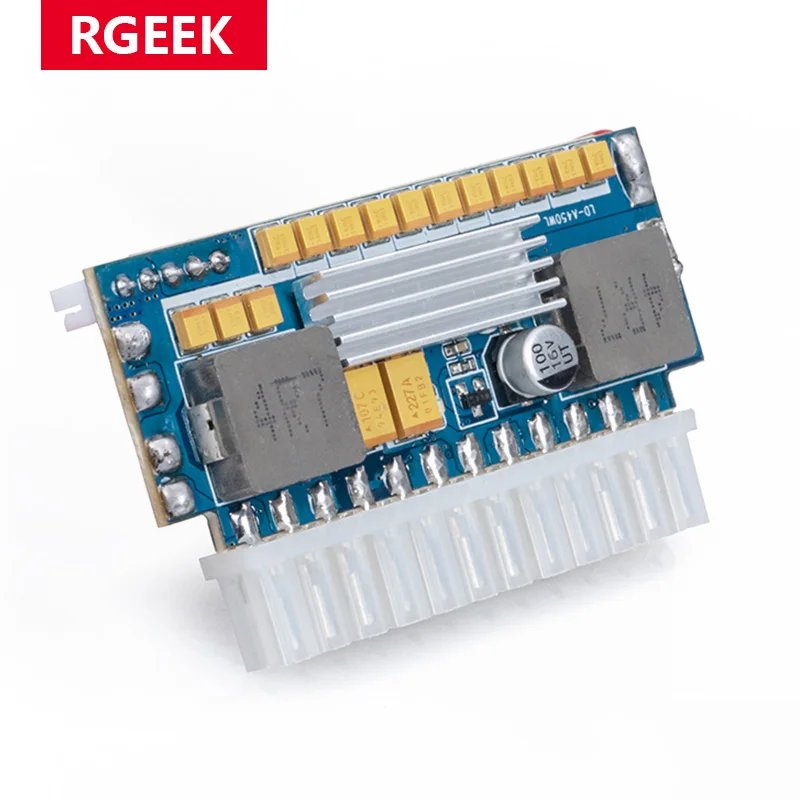 RGEEK 450W 24Pin 12V DC Input Peak 450W Output Realan Mini ITX Pico PSU DC ATX PC Switch DC-DC ATX Power Supply For Computer