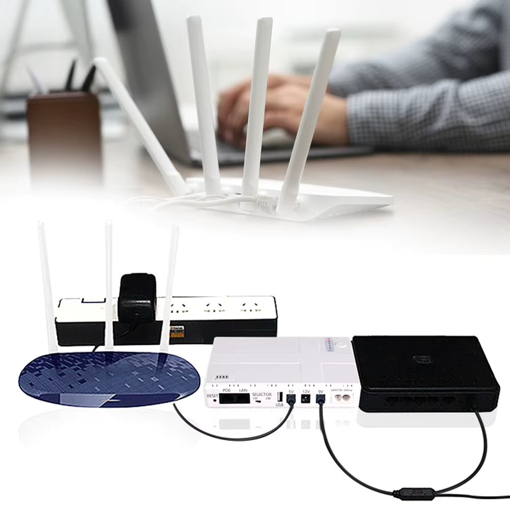 8800MAH Mini UPS Battery Backup Uninterruptible Power Supply Portable Uninterrupted Power Supply For 5V/9V/12V Devices For WiFi