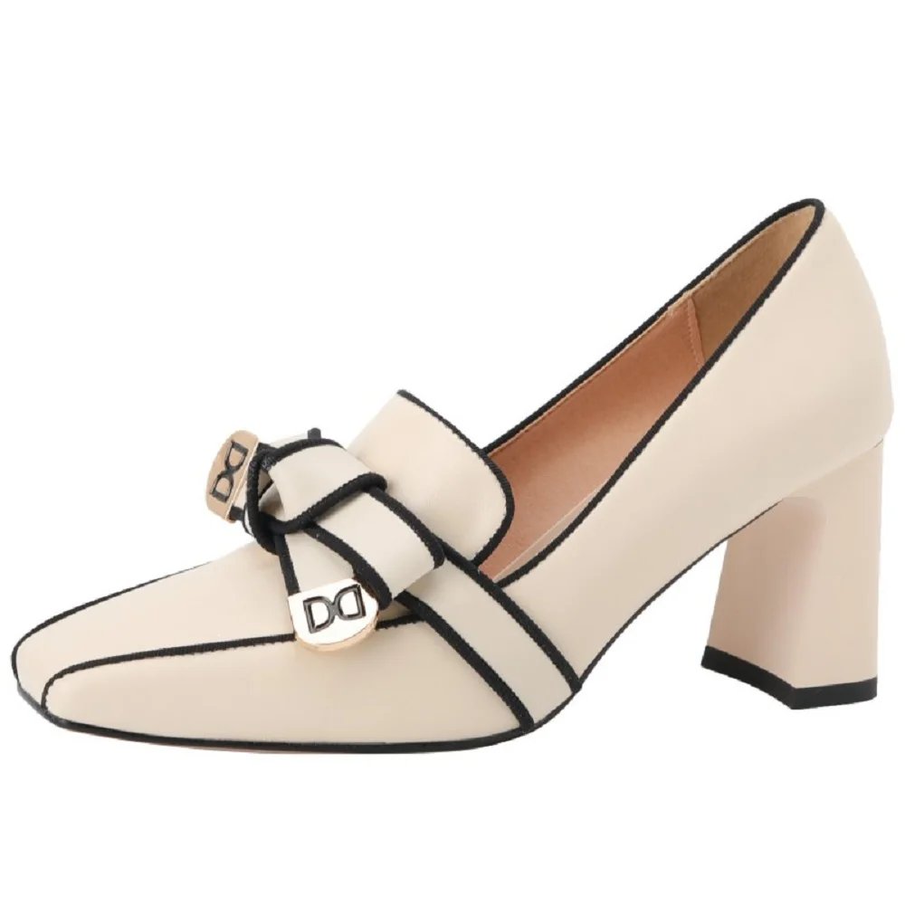 beige single shoes