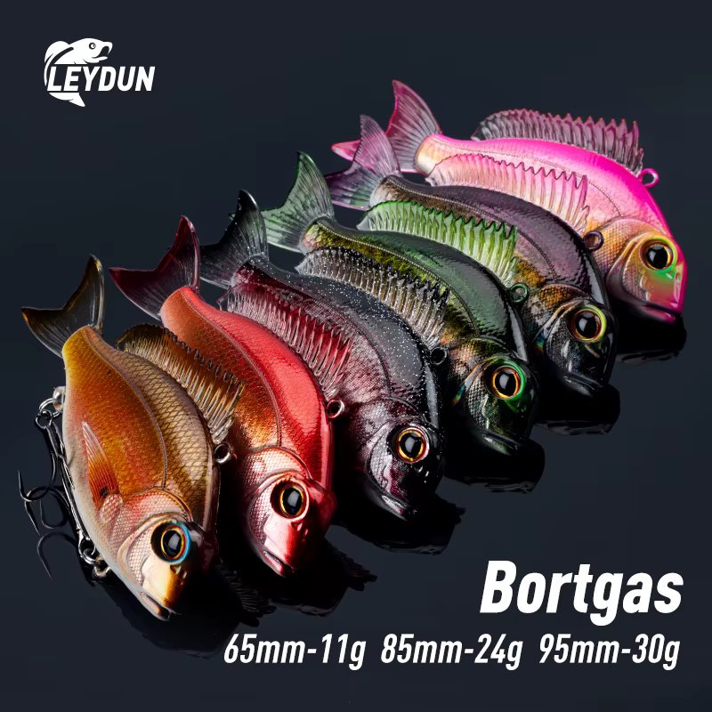 LEYDUN VIB Soft Swimbait Fishing Lures 11g 24g 30g Lifelike design Dynamic Vibration Sinking Winter Sea Fishing Baits Wobbler