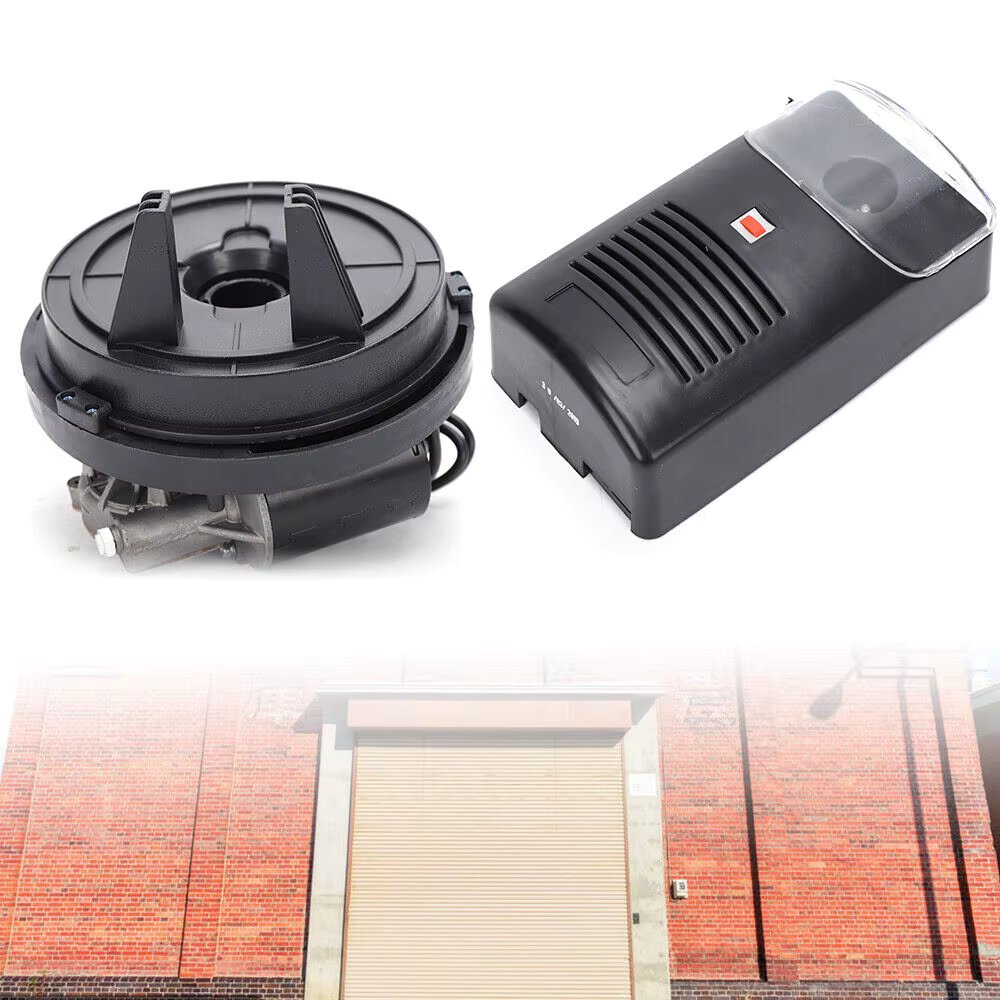 Electric Garage Roller Remote Door with 2 Remote, 110V 80W Electric Built-in Motor Garage Roll Up Door Opener