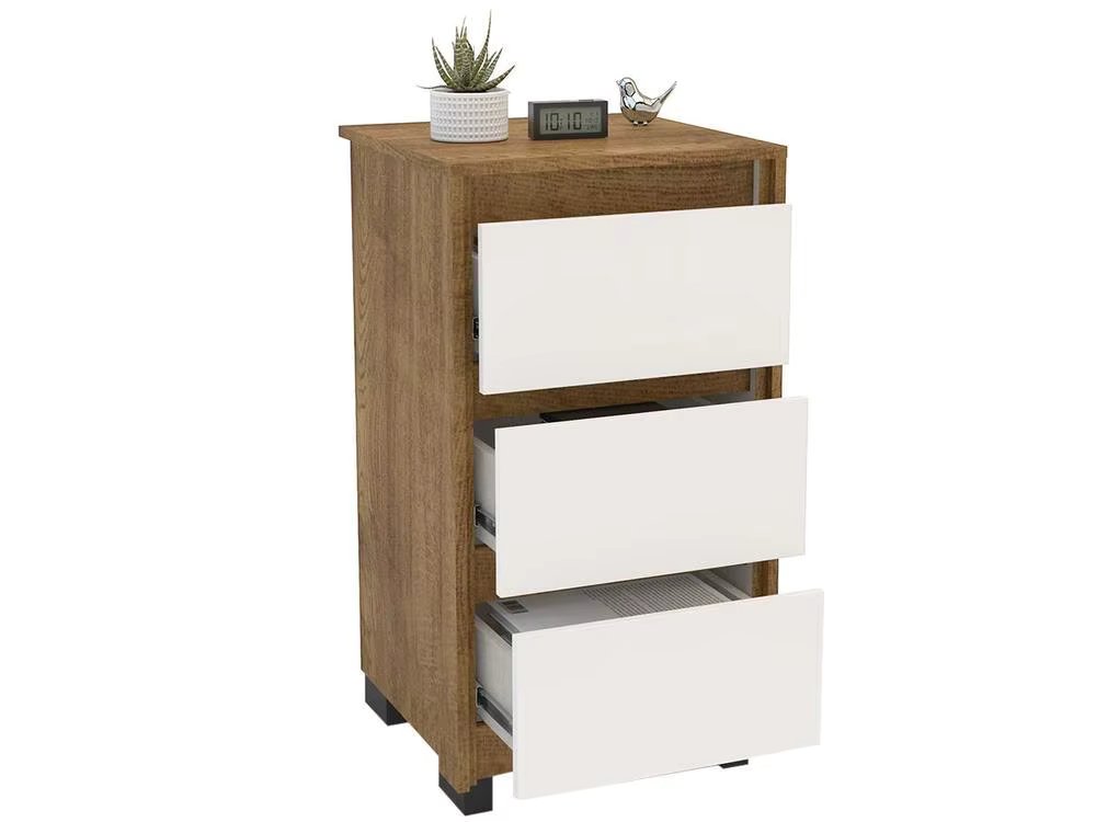 3 Drawers Coimbra Politorno Bedside Table