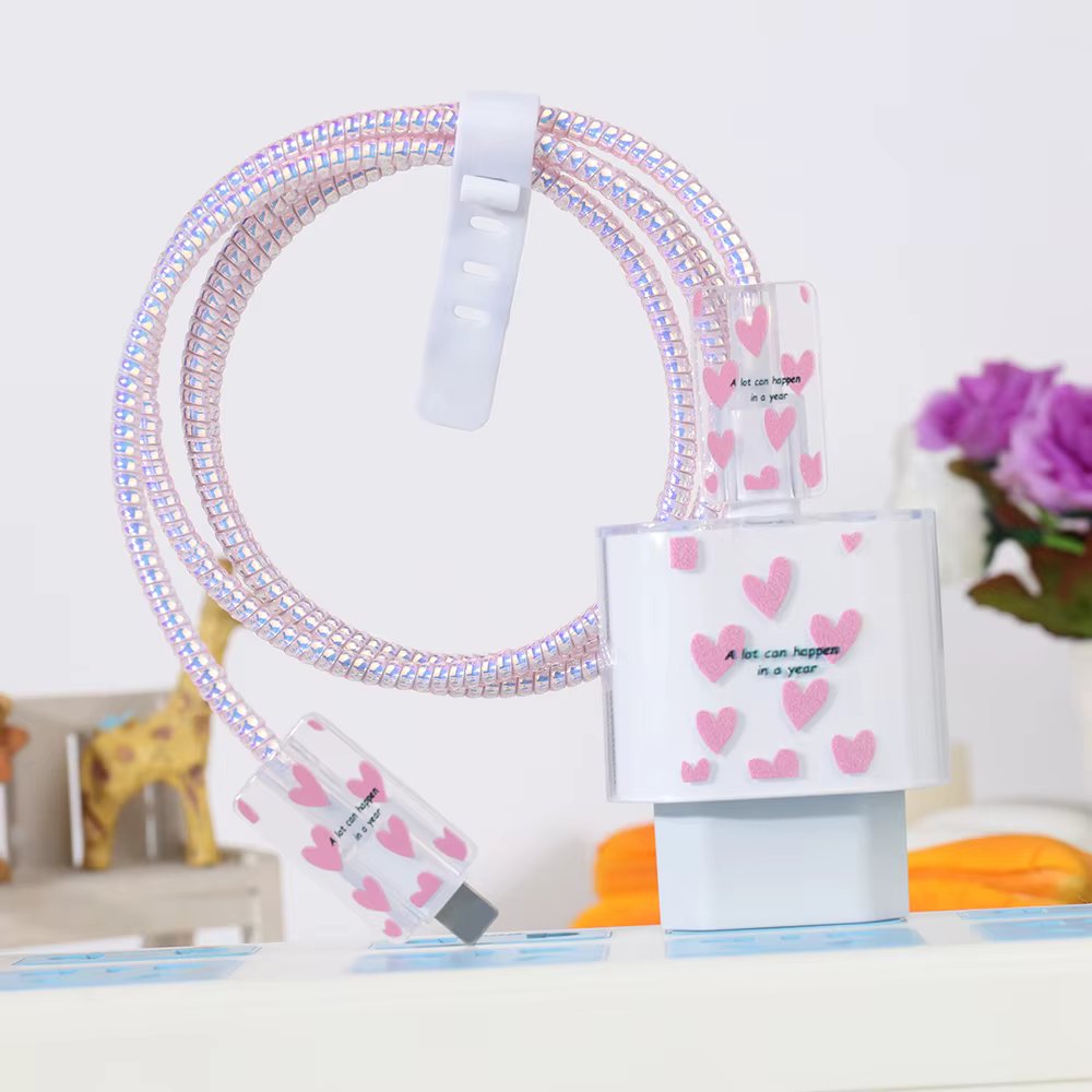 Soft TPU Protective Case For iPhone EU Fast Charger Cover PD 20w 18W Cable Protector Winder Shell For iPhone 14 11 13 15 Pro Max