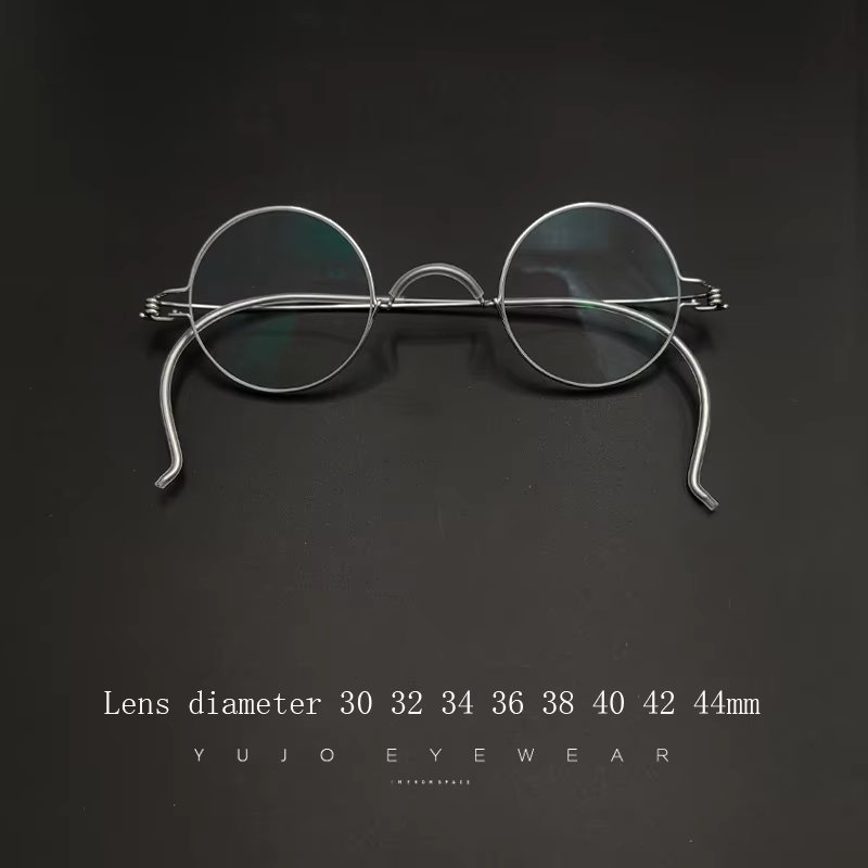 Vintage Handmade Old Glasses 30 32 34 36 38mm Small Round Myopia Optical Prescription Anti-Blu-ray Eyewear Frame Female Retro