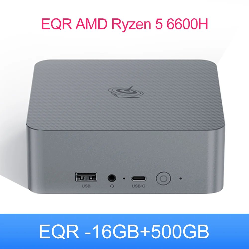 New Beelink EQR6 AMD Ryzen 7 6600H 7735HS Mini PC DDR4 16GB RAM 500GB 24G 1T SSD WiFi6 4K HD Desktop Computer VS SER5 Pro 5800H