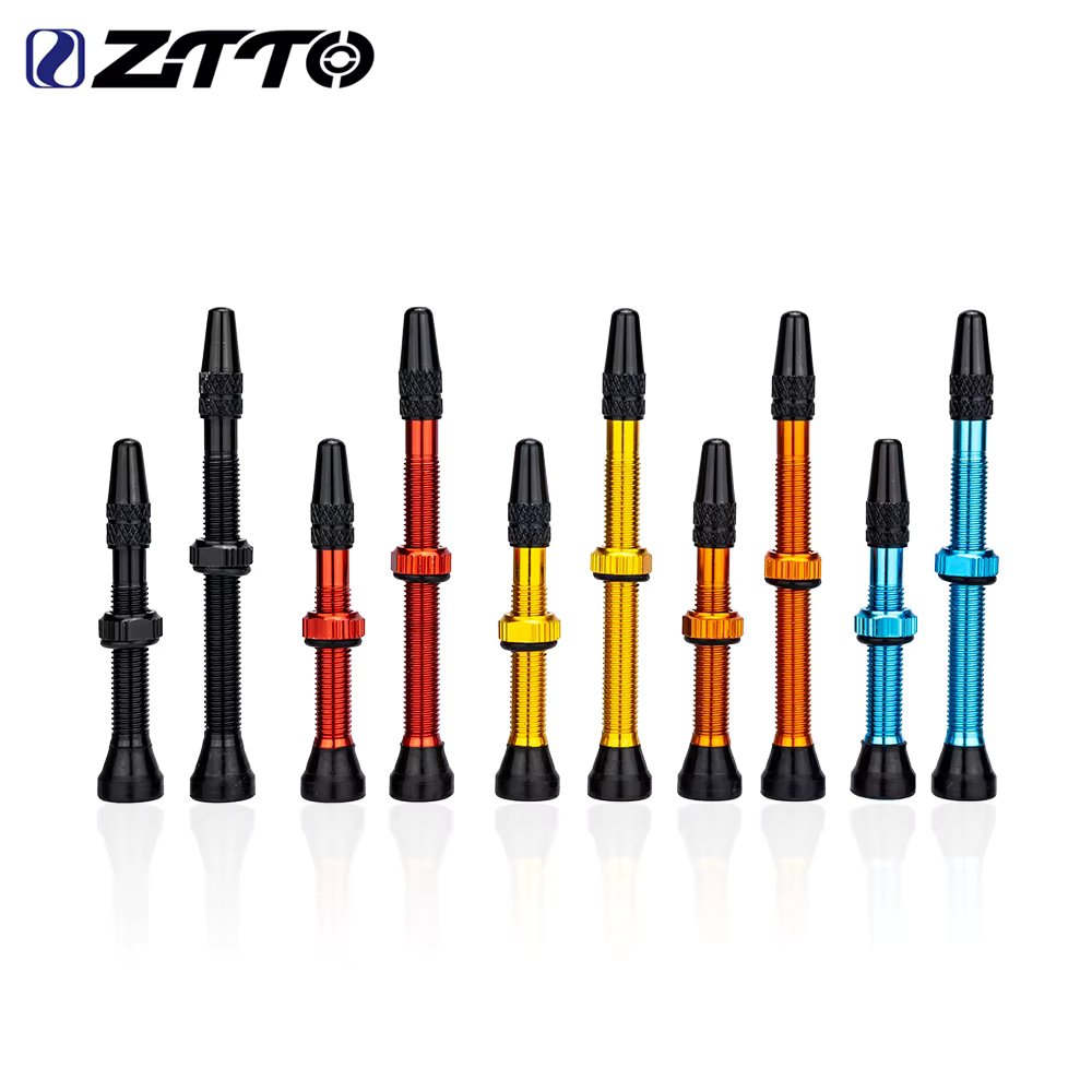 ZTTO Bicycle Tubeless Valves Stems 60mm Presta 40mm No Tubes FV With Integrated Valve Core for Road bike MTB Tire