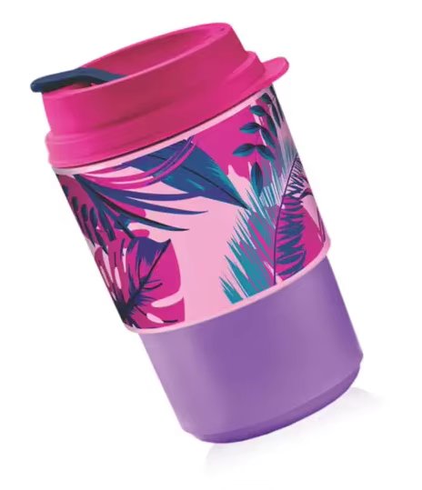 Tupperware 350ml Floral Travel Cup