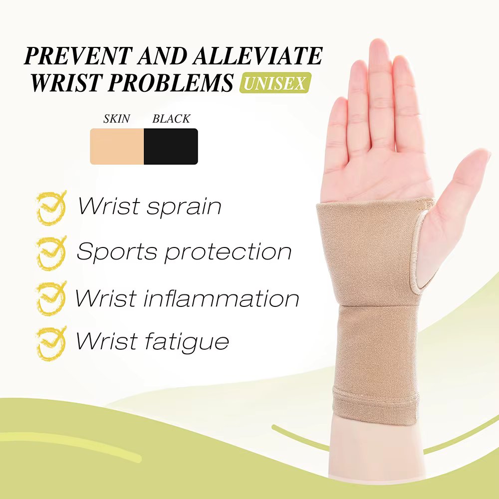 4pc/set Compression Wrist Guard Arthritis Gloves Elastic Palm Brace Sleeve Fitness Wrist Support Wristband for Men and Women