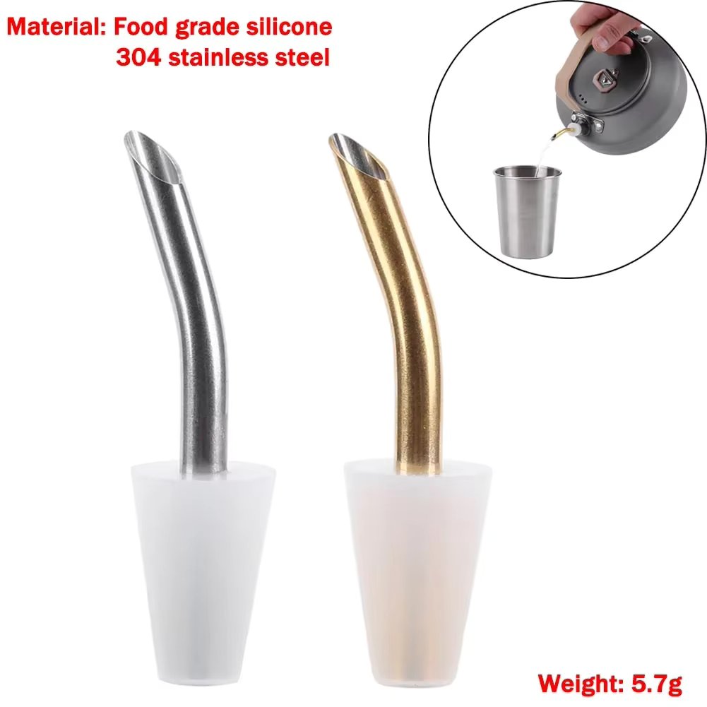 Camping Kettle Spout Outdoor Portable Hand Drip Coffee Filter Extension Tube Spouts Coffee Pot Kettle Mouth Camping Accessories