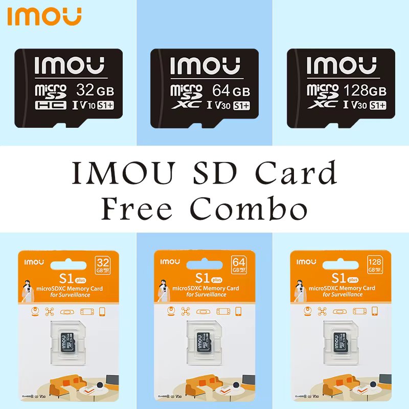IMOU Free Combo 32G/64G/128G SD Card Memory Card High Speed Exclusive Micro SD XC Card for Surveillance