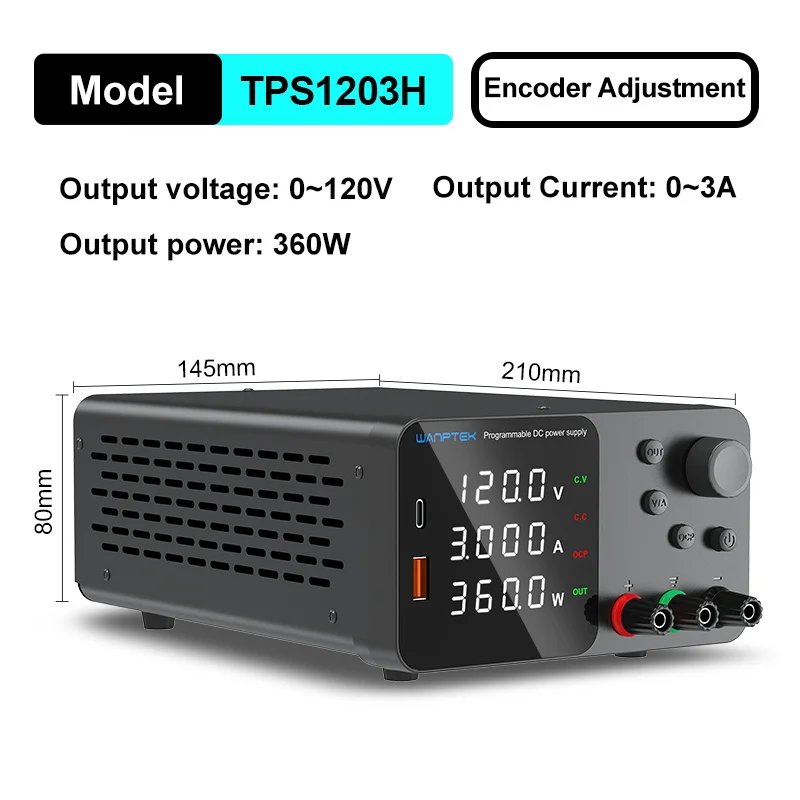 120V 3A Black