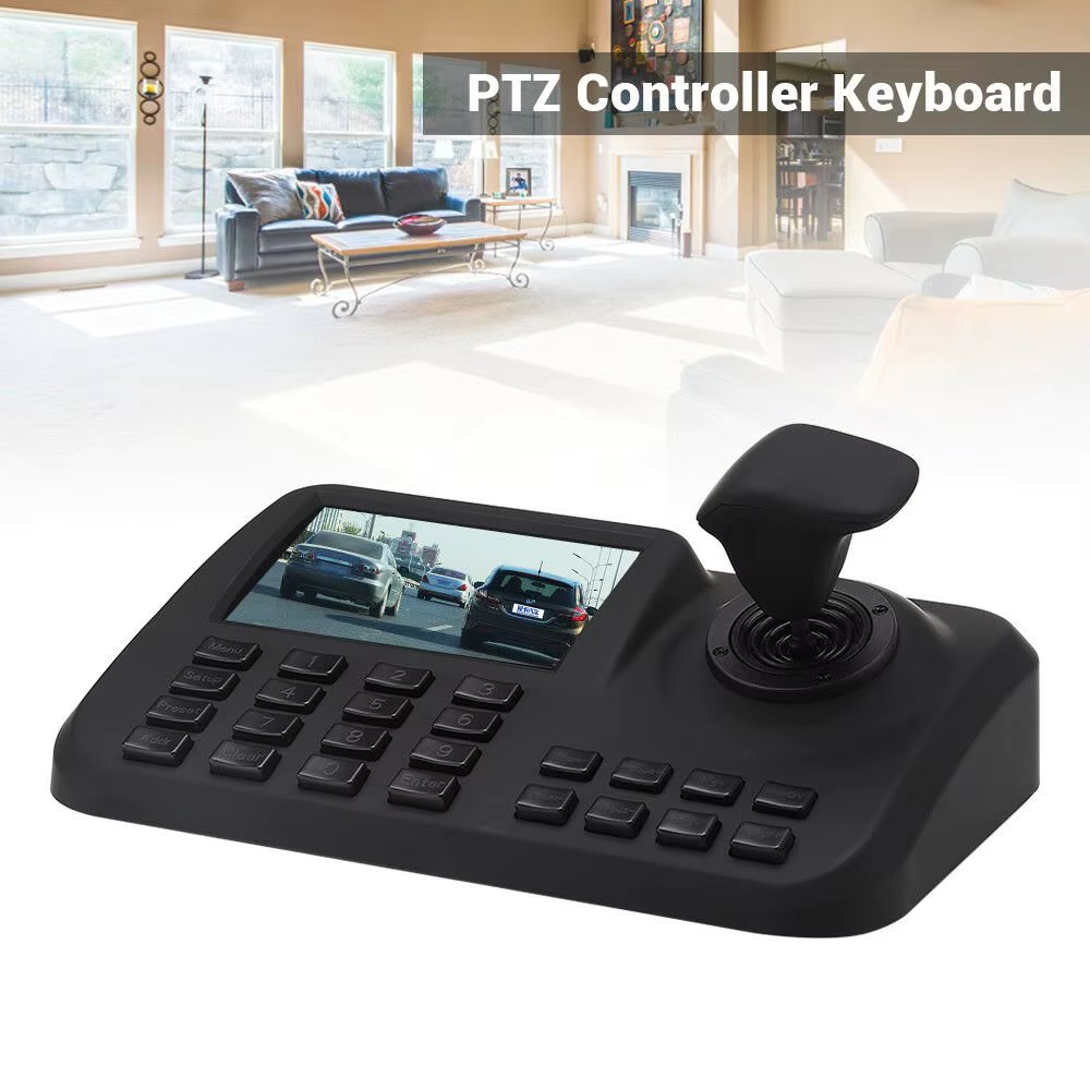 PTZ Keyboard Controller Joystick Network CCTV Pan Tilt For IP Camera LCD For ONVIF 5MP Auto Tracking PTZ Camera