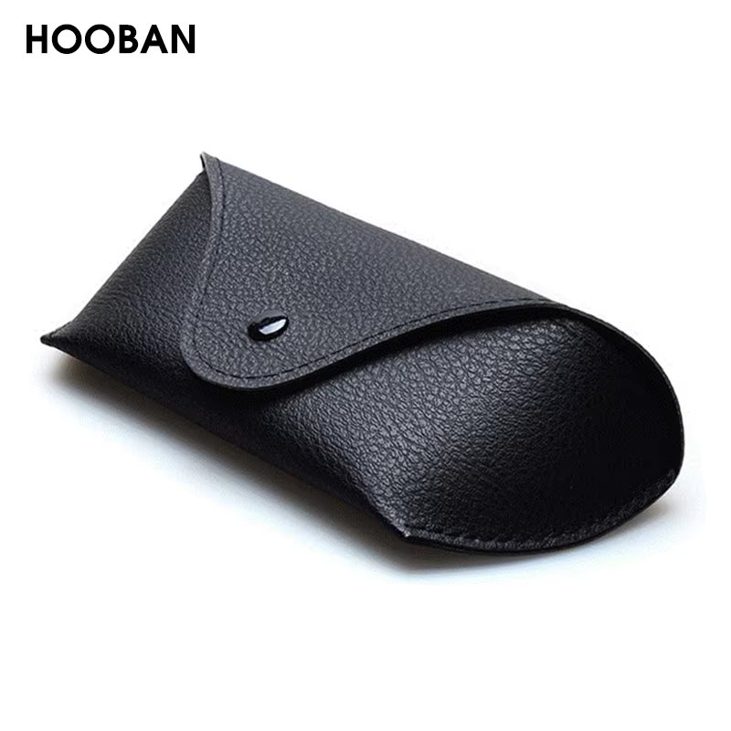 Luxury EVA Zipper Sunglasses Case High Quality Black PU Leather Protective Glasses Box