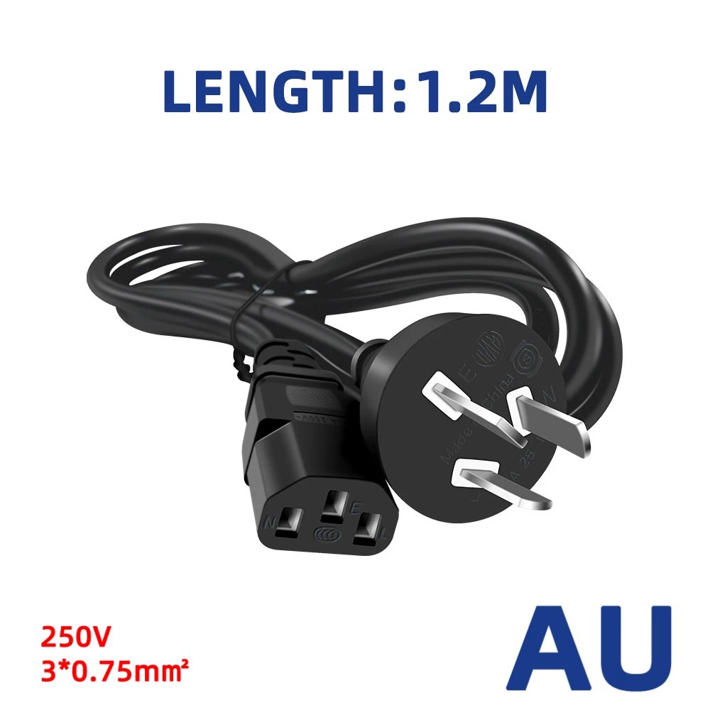 AU Plug  Black 1.2M