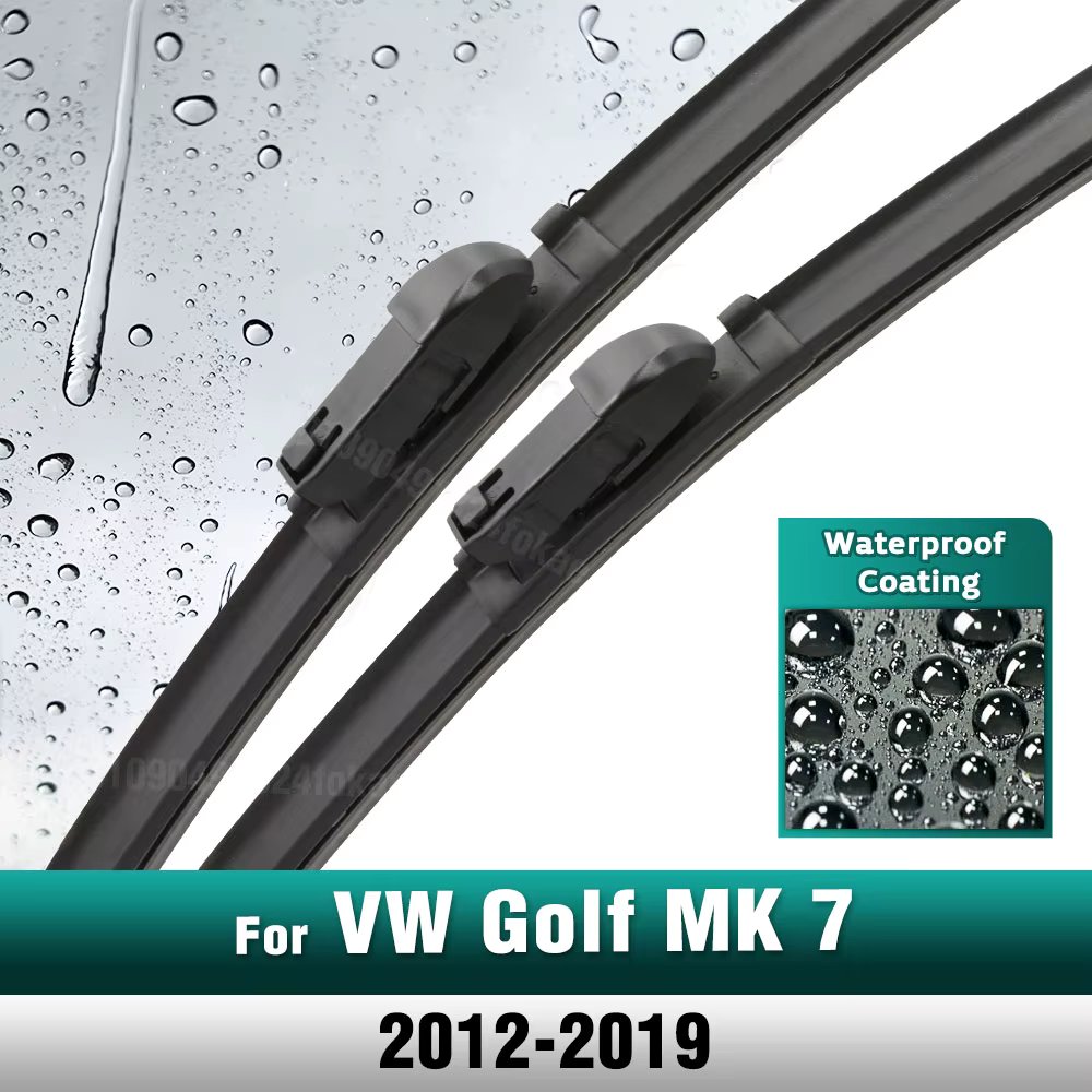 Silicone & rubber  Front Wiper Blades Set For VW Golf MK 7 2012 - 2019 Windshield Windscreen Window Brush 26"+18"