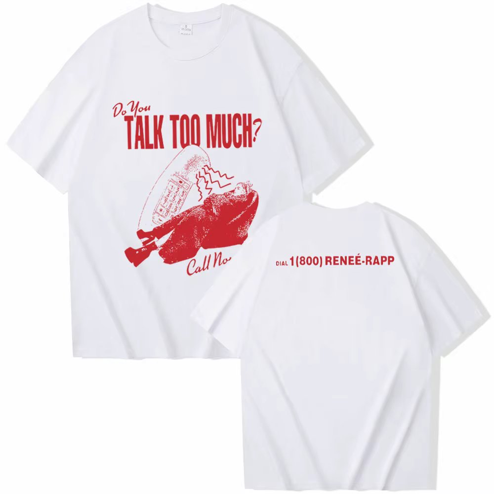 Reneé Rapp Talk Too Much Short Sleeve T-shirt Reneé Rapp Music Merch Fan Gift Harajuku Unisex O-neck Shirt