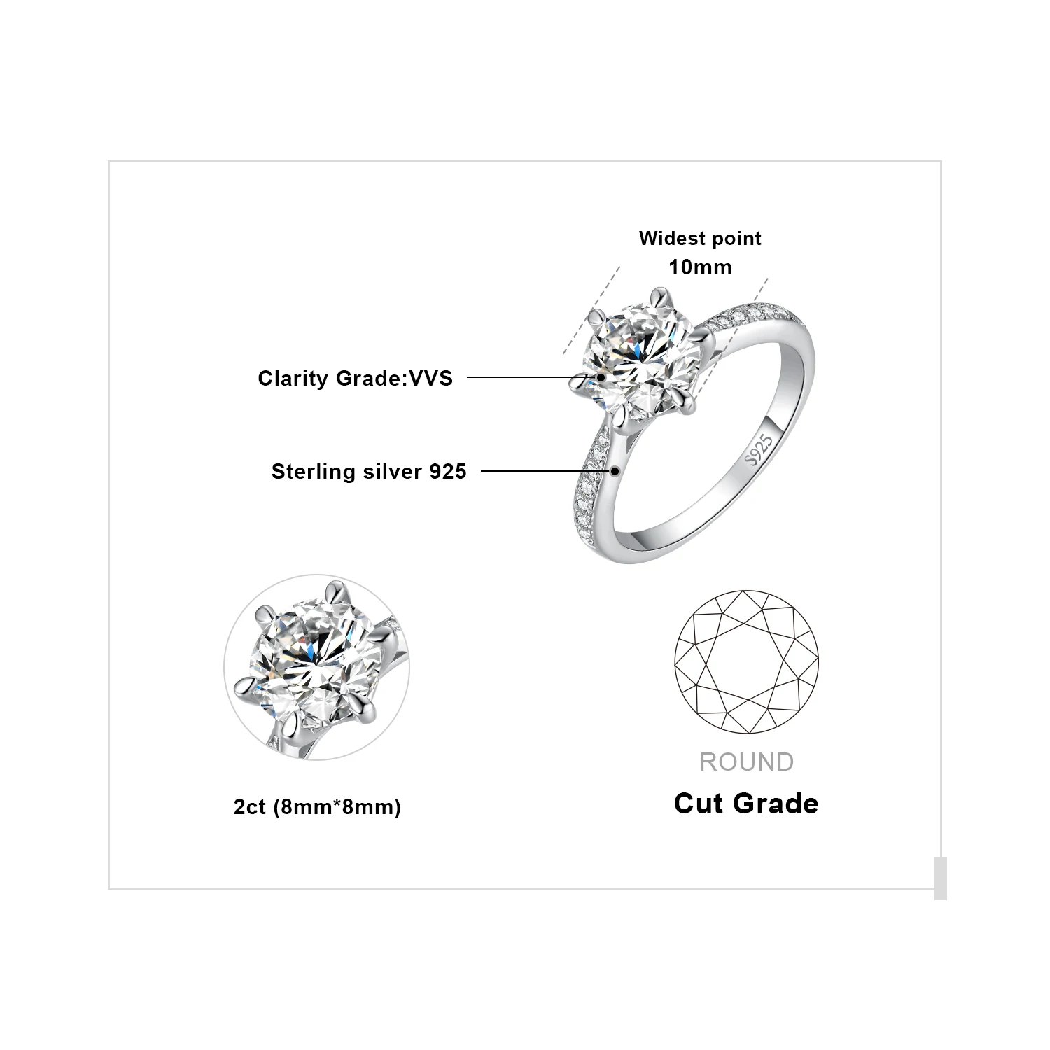 2ct Silver Color