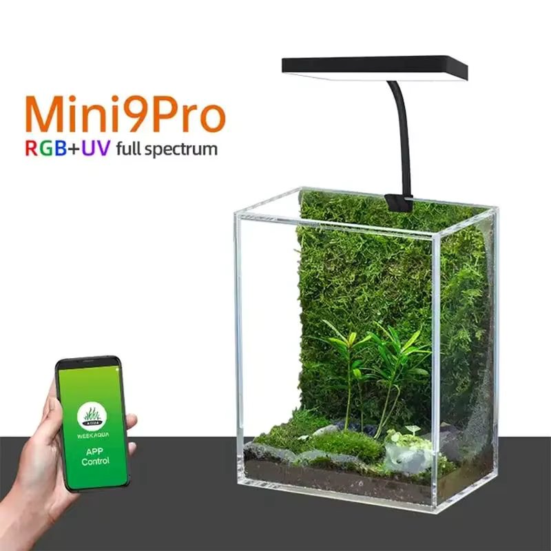 WEEK AQUA Mini 9 Pro  USB aquarium light Plant Grow Full spectrum LED Ecology Microlandscape light Nano aquarium light