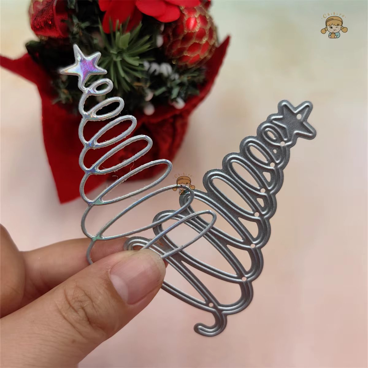 Christmas Tree Metal Cutting Dies  for Scrapbooking DIY Album Embossing Folder Paper Card Maker Template Stencils