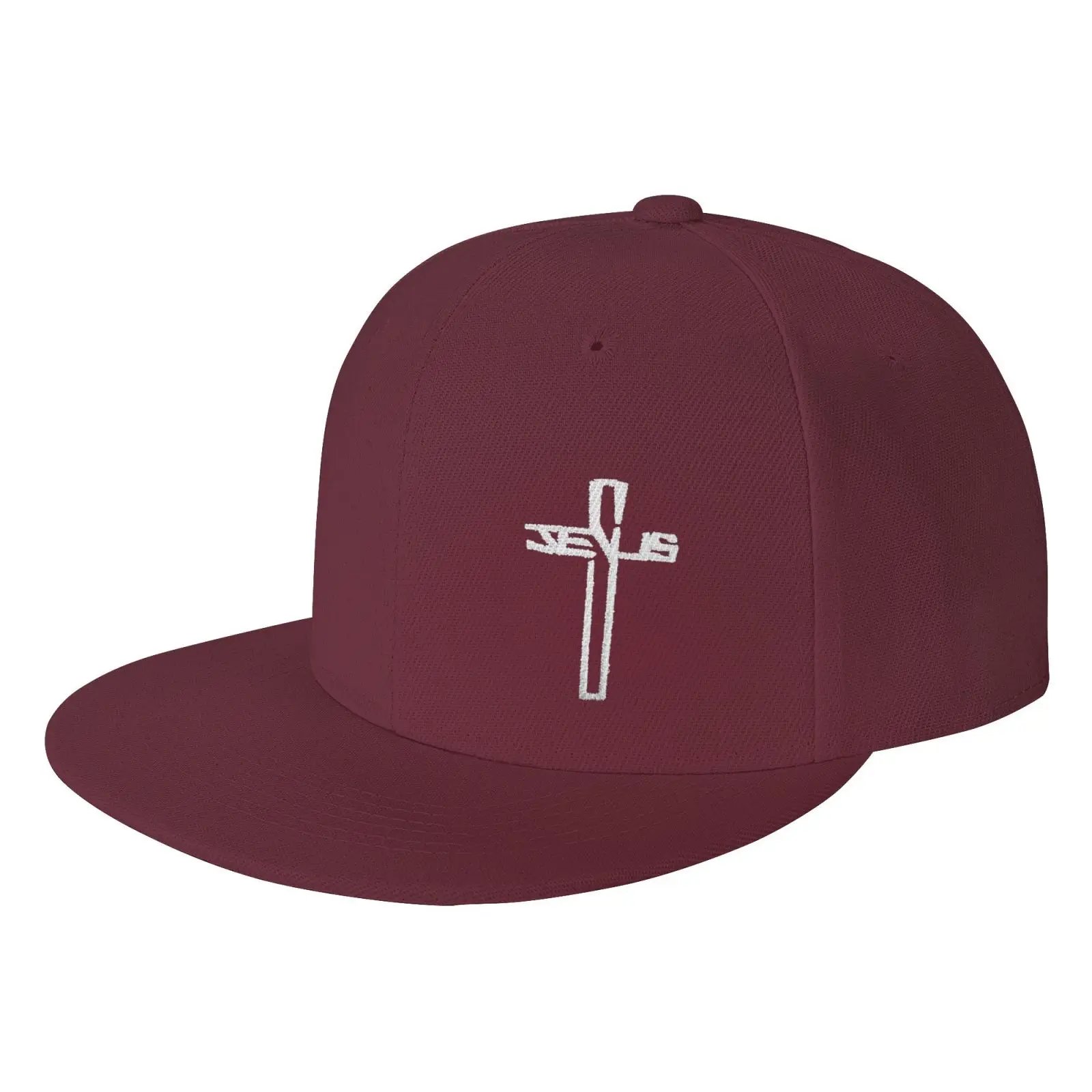 Snapback Hats for Men,Jesus Christian Cross Flat Brim Bill, Embroidery Adjustable Hip Hop Plain Baseball Cap