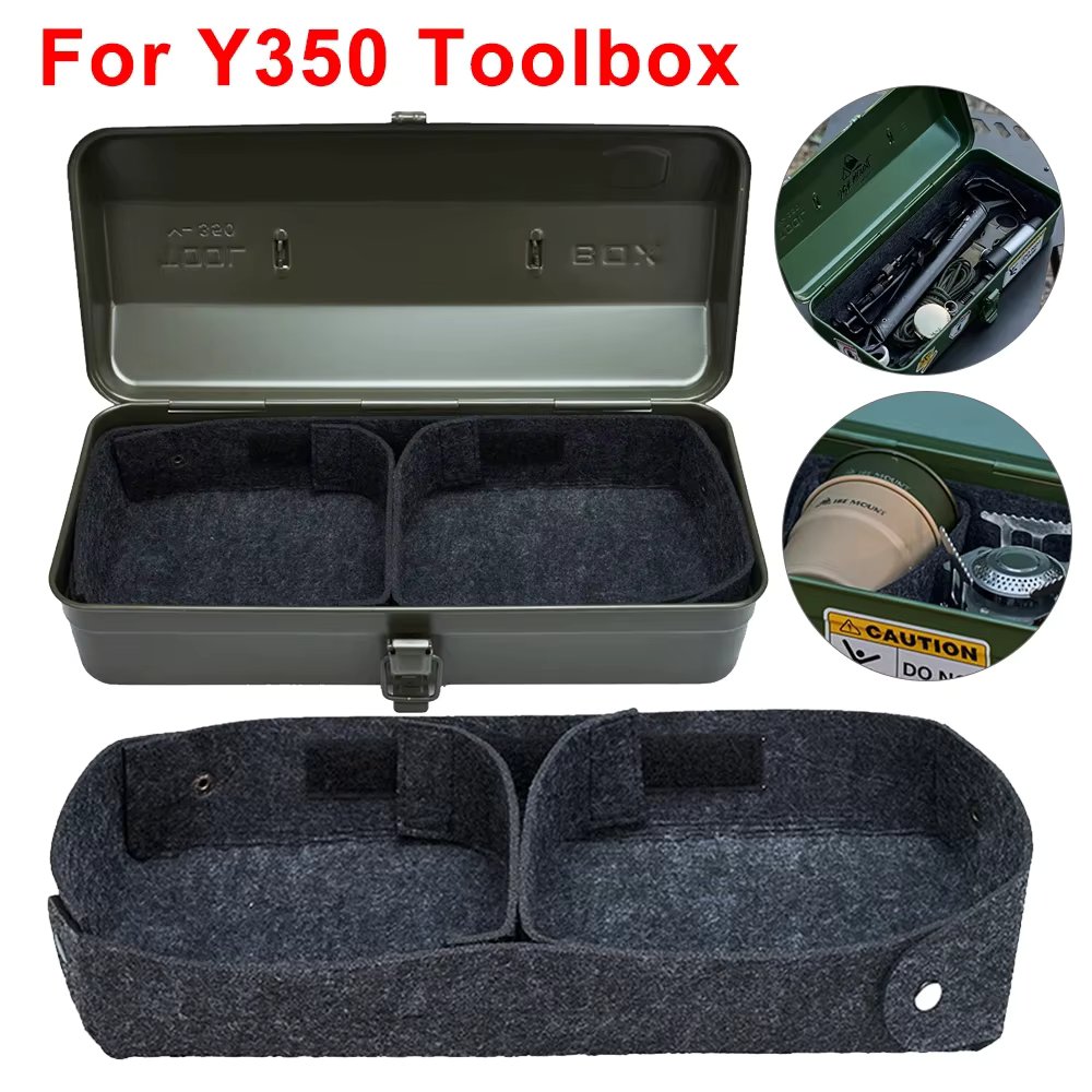 Partition Toolbox Liner Felt Toolbox Insert Organizer Anti-Slip Outdoor Camping Toolbox Lining for Y350 Iron Tool Box