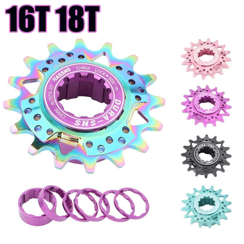 HASSNS kit single k7 16T 18T single speed conversion kit Suitable for 8 9 10 11 speed HG single bike kit for Soil Slope Truck