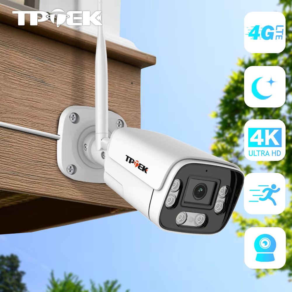 4K 8MP 4G SIM Card IP Camera WIFI 1080P 5MP Outdoor Security Protection Serveillance Bullet CCTV 3G CamHi CamHipro Street Cam