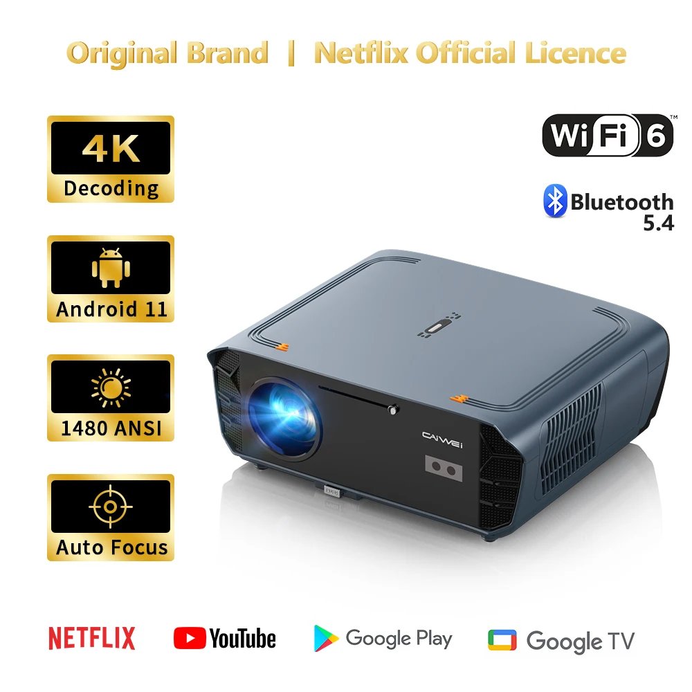 4K UHD beamer Projector Netflix Official Licence Android 11 Projectors 5G WiFi Video Dolby video Smart Home Theater Google play