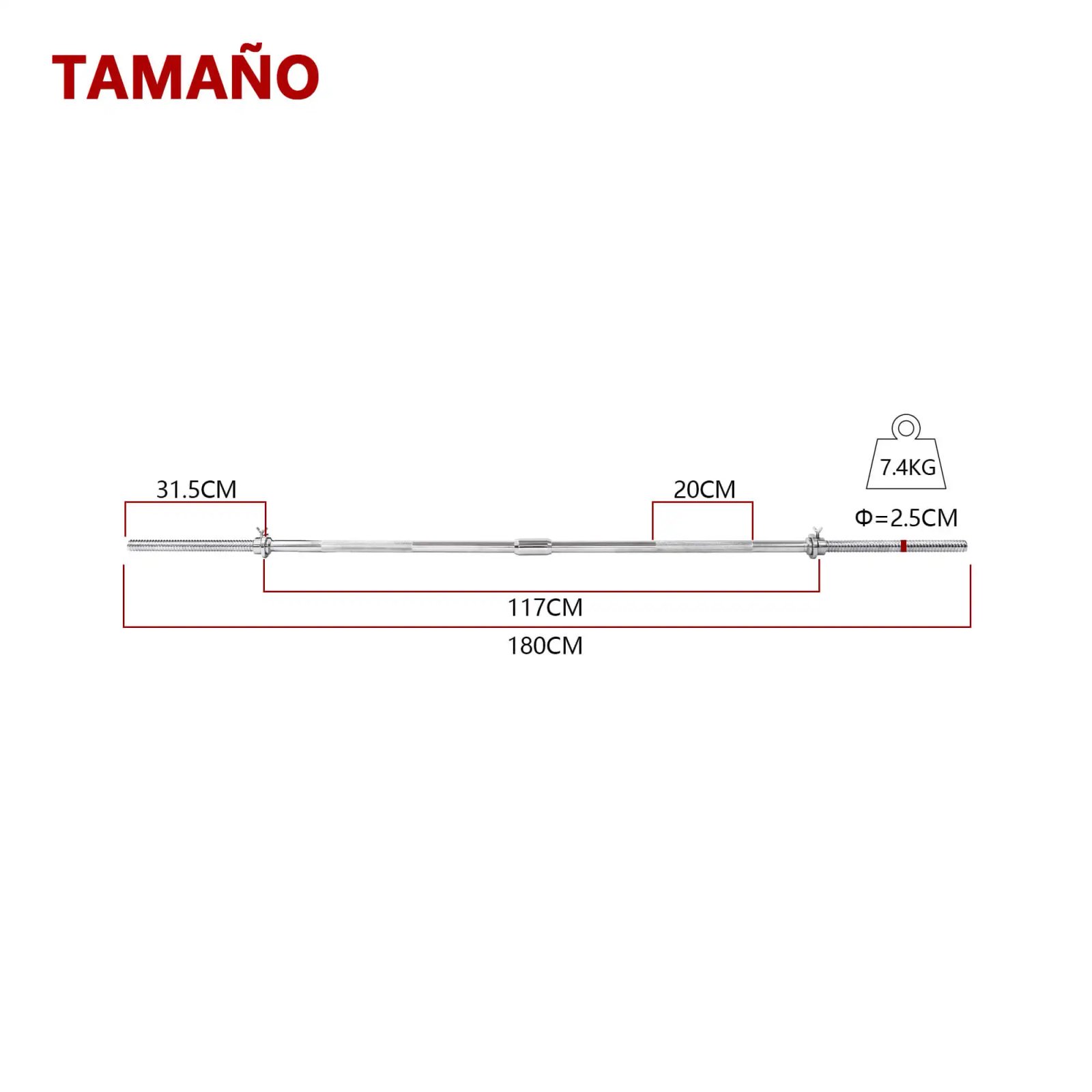 180cm disassemble 25mm