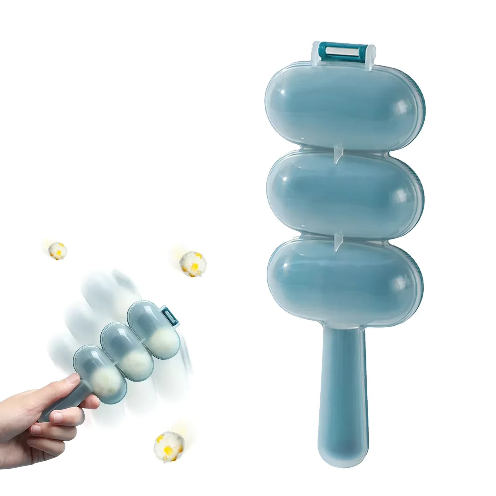 Sushi Rice Ball Mold Shaker Mould DIY Sushi Maker Transparent Cover Spherical Sushi Onigiri Mold Bento Making Mold Kitchen Tools