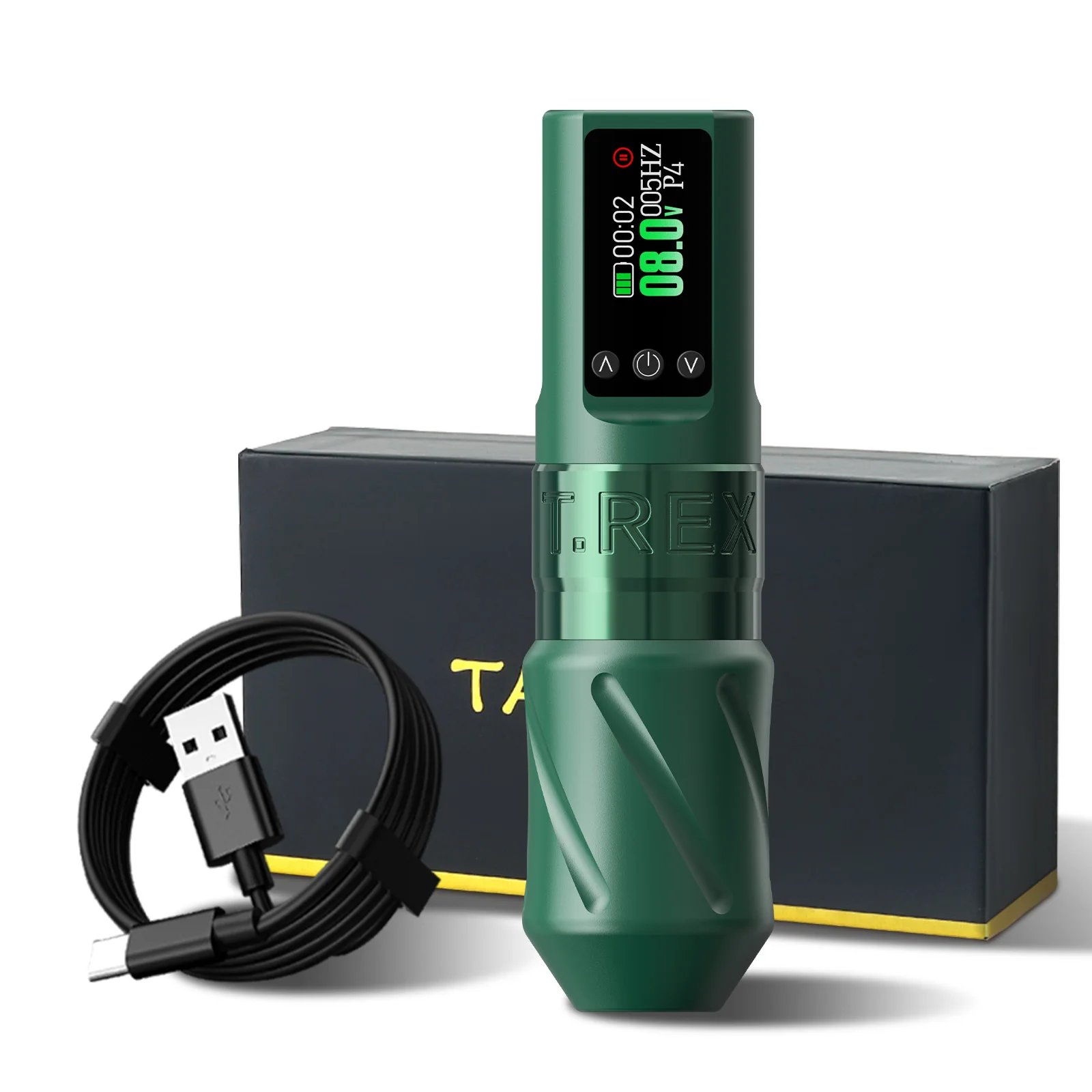 Tattoo Kit T-Rex Wireless Tattoo Pen Kit Rotary Tattoo Pen 3.5mm Stroke Length 1600mA Tattoo Power Supply Tattoo Gun Kit