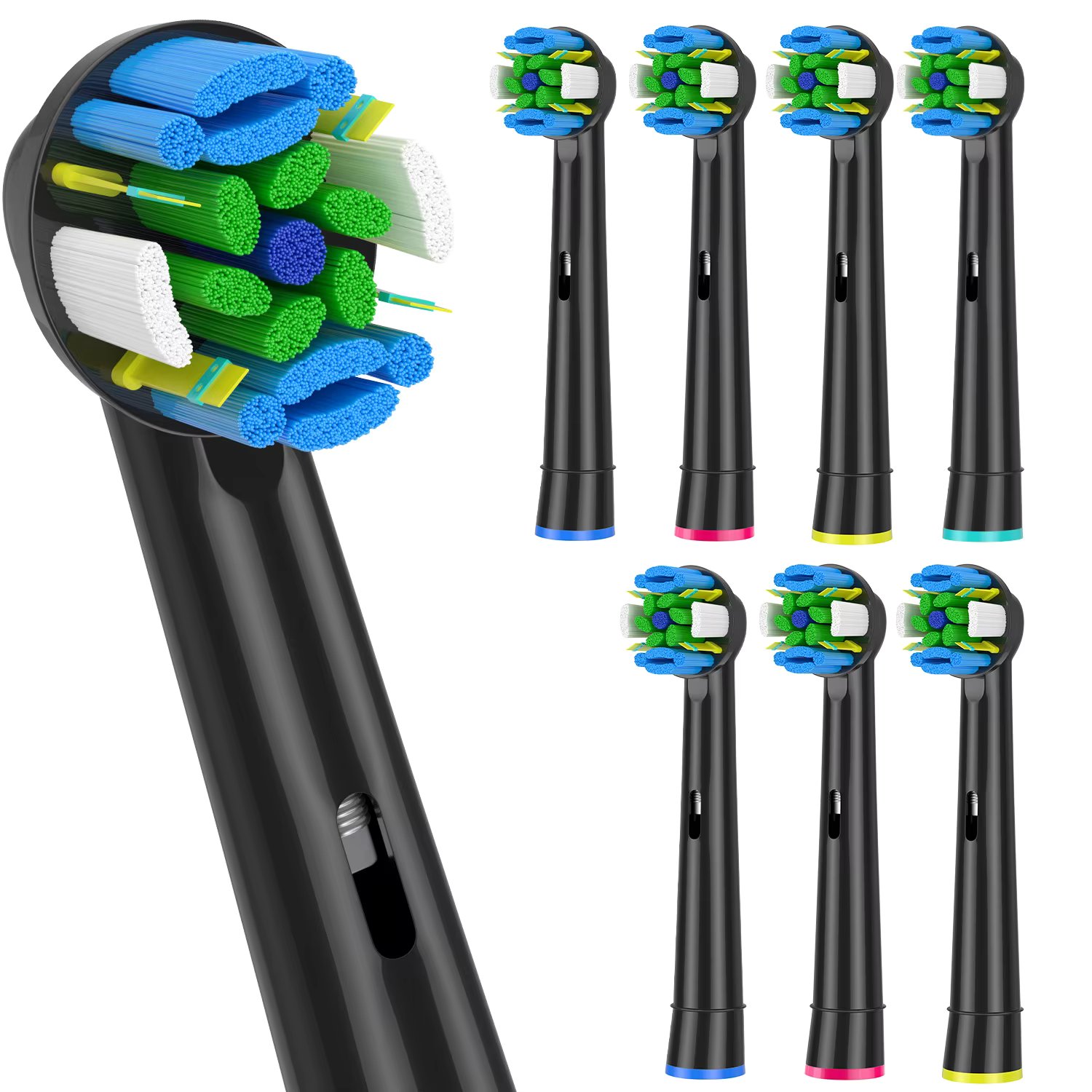 8pcs Black