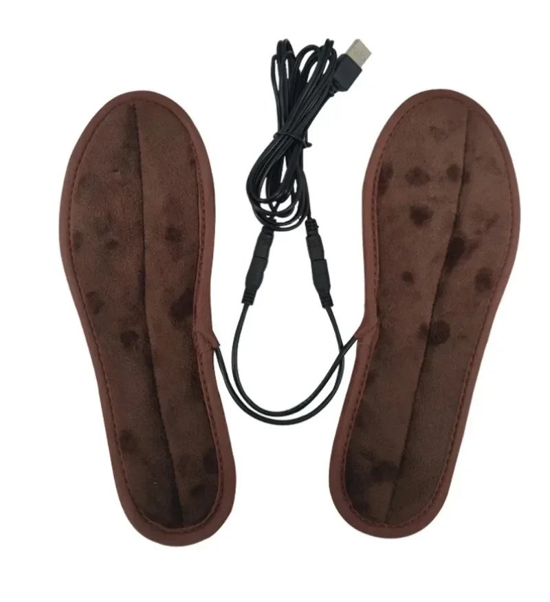 2024 NEW 1 Pair Electric Heated Shoe Insoles Warm Socks Feet Heater USB Foot Winter Warmer Sports Camping Hiking Accessories