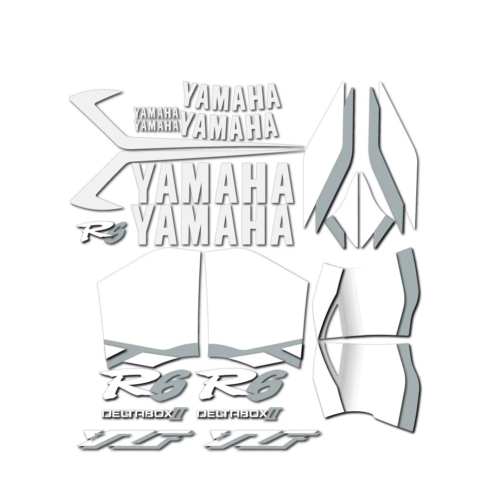 Motorbike road compatible sticker kit Blue Yamaha YZF R6 2001