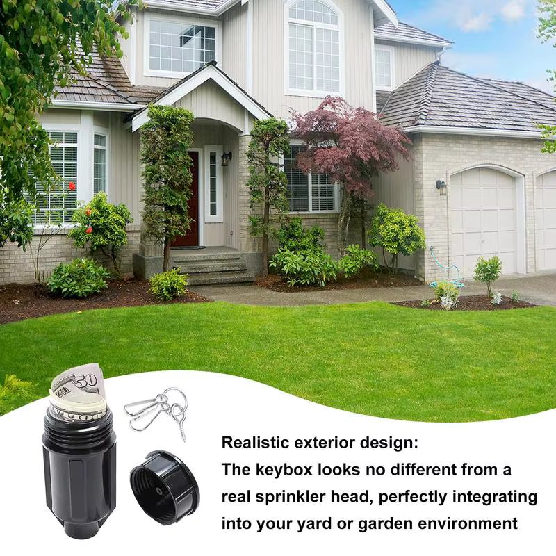 Hide Key Holder For Outside Water Nozzle Design Waterproof Hiding Key Box Sufficient Space Spare Organizer Multifunctional Key