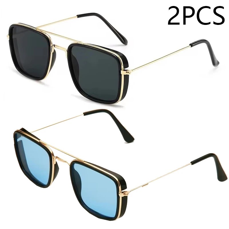 2PCS black blue