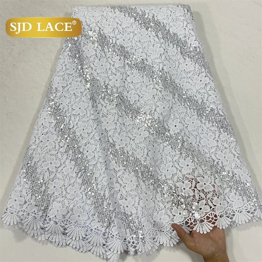 17White Sequins Lace