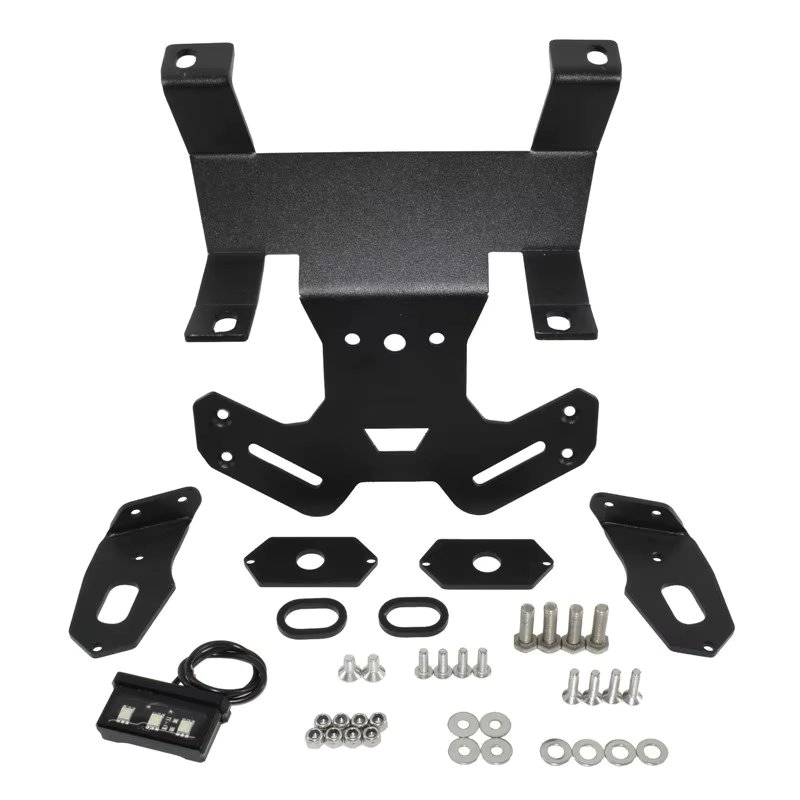 High Quality Motorcycle Rear License Plate Frame With LED Light Fit For Honda CB125R CB150R CB300R 2018-2022