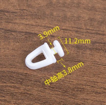 20Pcs/lot Curtain Track Plastic Pulley Straight Rail Curved Guide Roller Shower Curtain Track Hanging Wheel Hardware Accessories