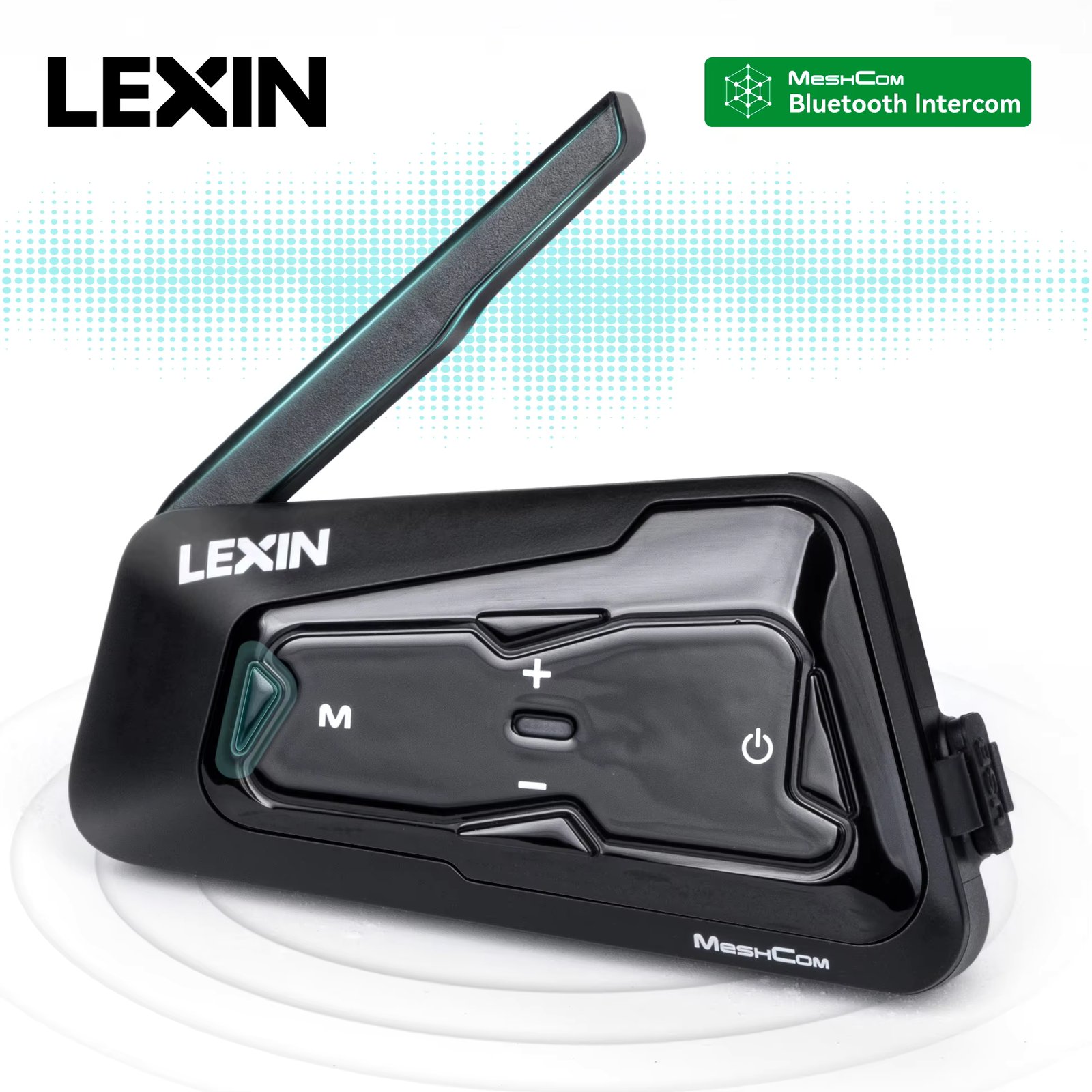 LEXIN-MeshCom Motorcycle MESH&Bluetooth Headset Intercom ,With Mesh Communication System, Parallel Audio- Intercom,24 Riders
