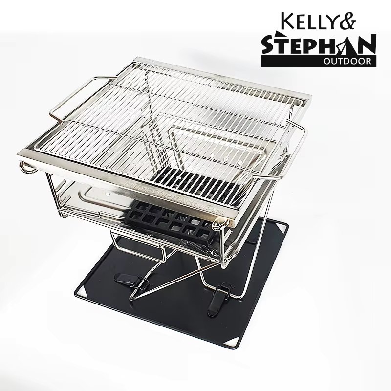 [Sending to Korea] Stefan Camping Premium Camping with Great Fire Folding Barbecue Grill Camping Goods Smoked Grill Charcoal grill over large