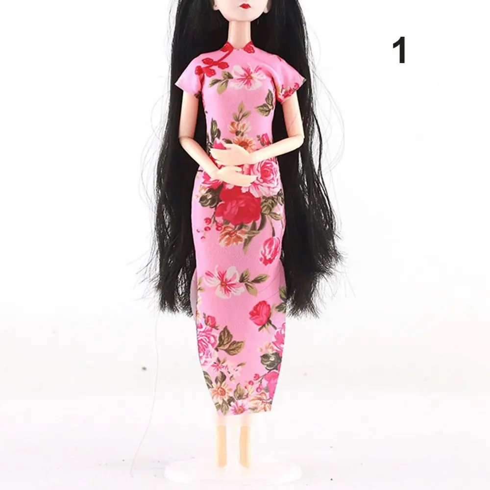 Handmade Doll Dress Clothes for 30cm Doll Accessories Dress Clothes For Chinese Traditional Dress Cheongsam Style Evening Dress