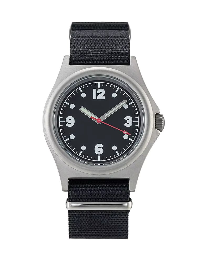 QM Quartz Watch 38mm Miyota Japan Movement Steel Pathfinder MWC Military Army Matt Steel Finish New in Luminous 8018 Waterproof