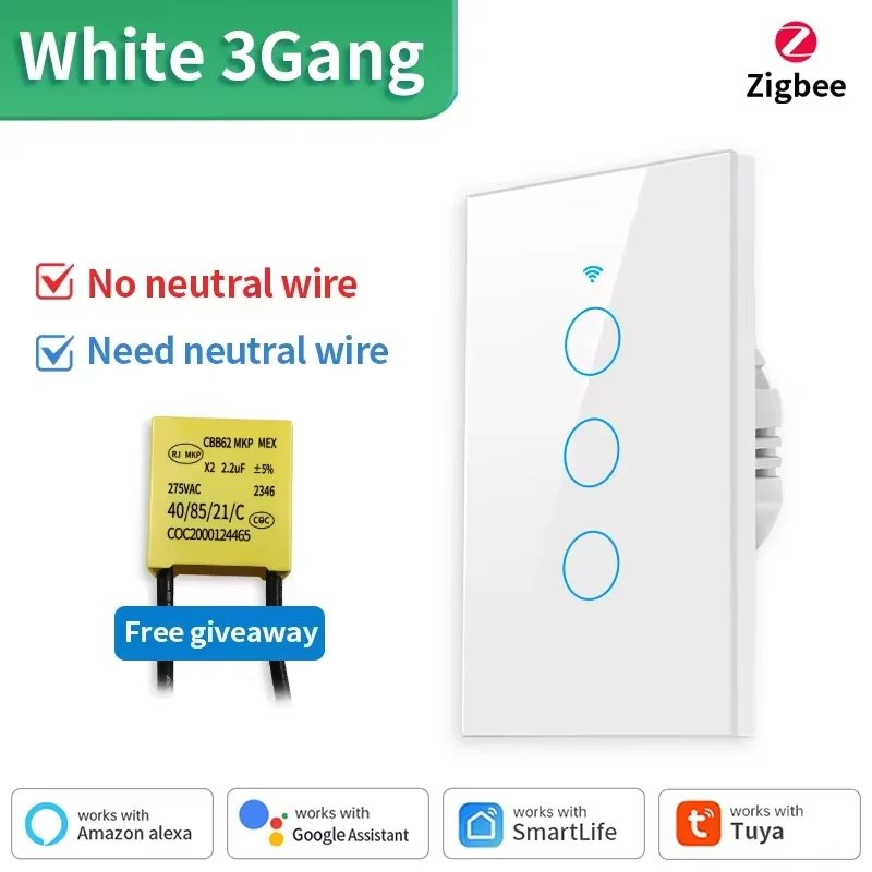 Zigbee 3gang White