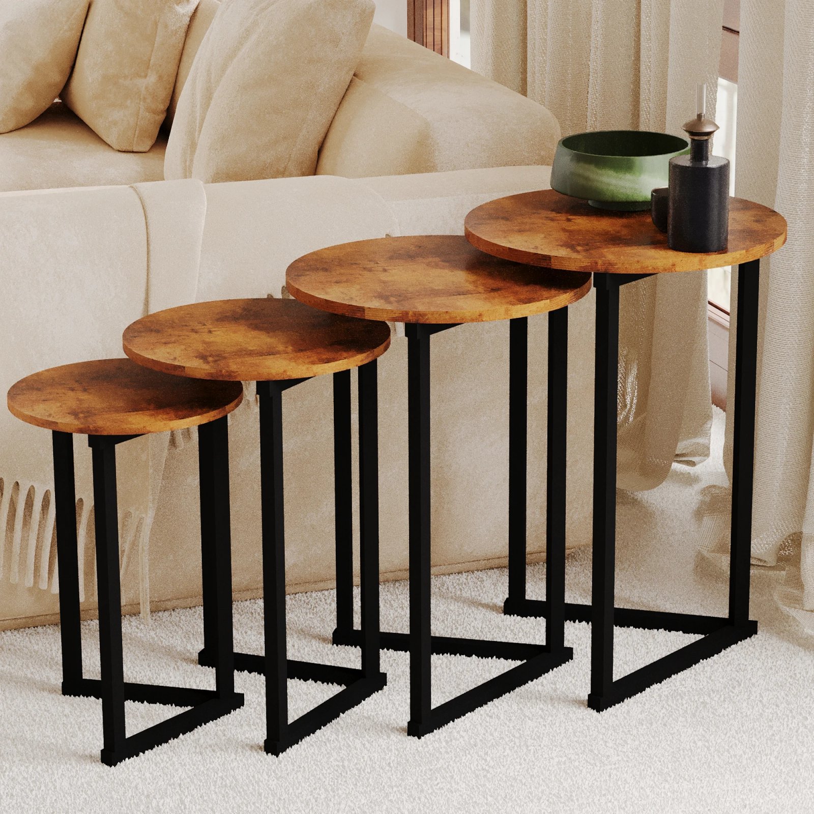 4pcs round