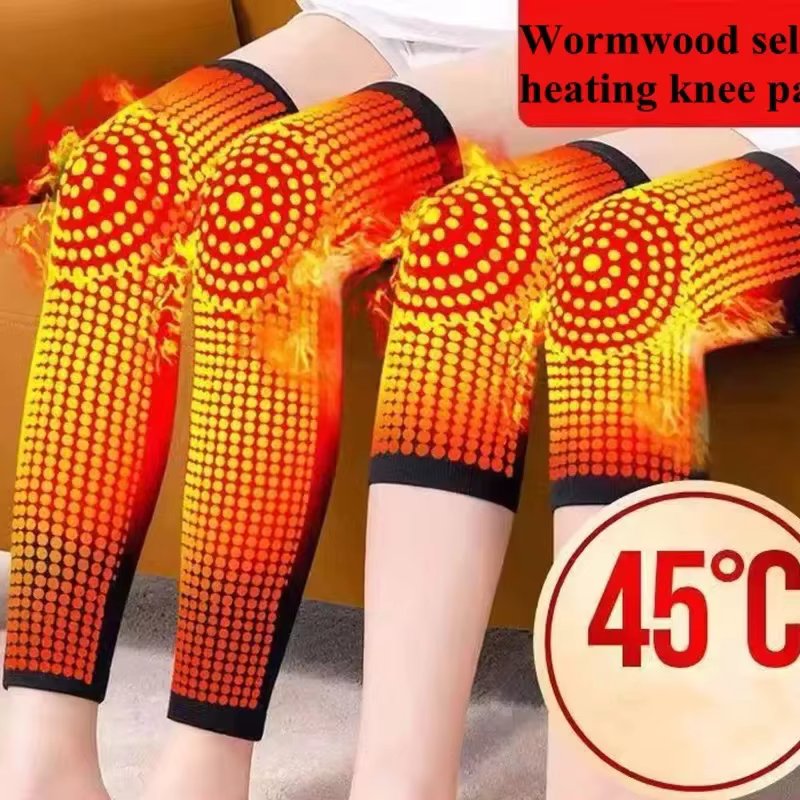 1 Pair Self Heating Support Knee Pads Tourmaline Knee Brace Warm for Arthritis Joint Pain Relief Injury Recovery Knee Massager