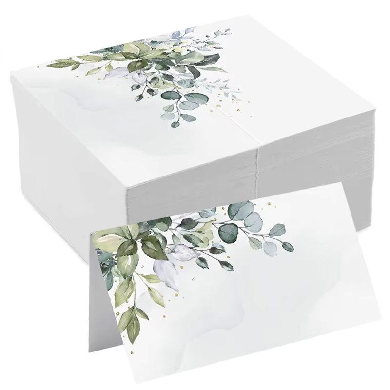 20/50/100pcs Wedding Seating Number Card Fresh Style Name Place Cards Table Decor Christmas Birthday Party Greeting Card