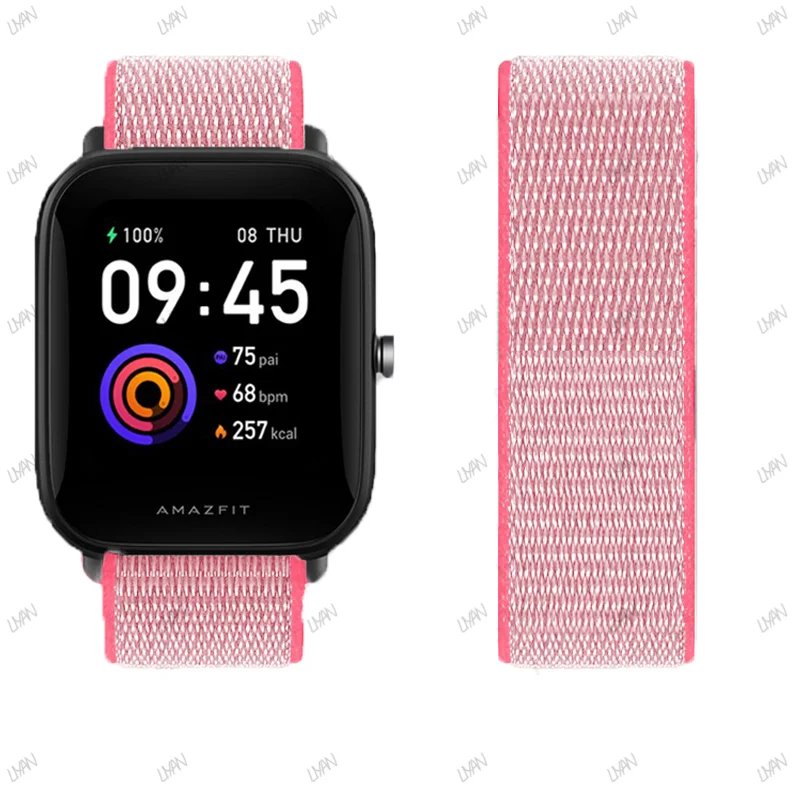 20mm/22mm band For Amazfit GTS 4-3-2-2e-Mini strap GTR 42mm/47mm GTR 2/2e Nylon Loop belt Bracelet correa Amazfit bip/pace strap