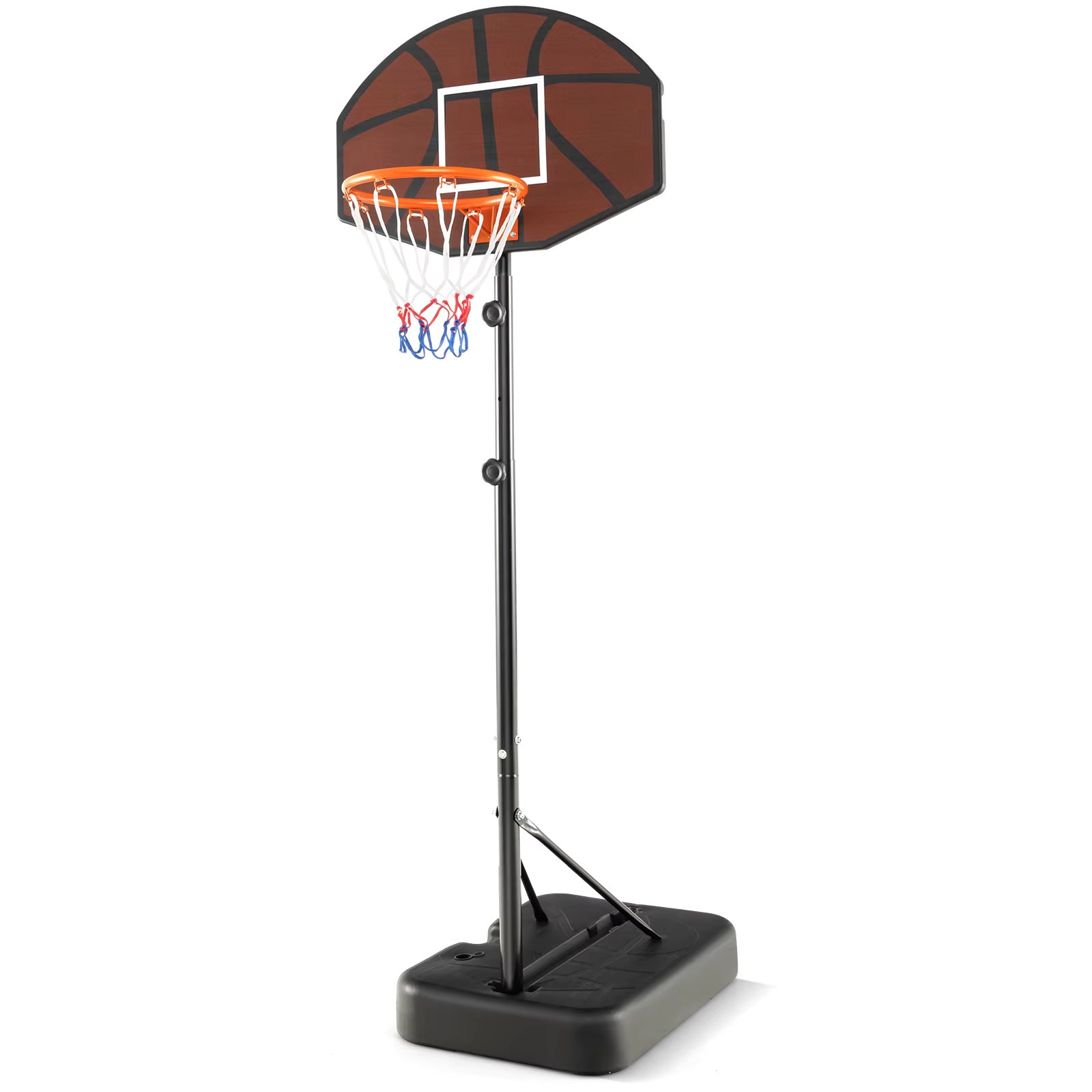 DORTALA Outdoor Basketball Hoop, Height Adjustable Portable Basketball Hook with 20L Stable Base