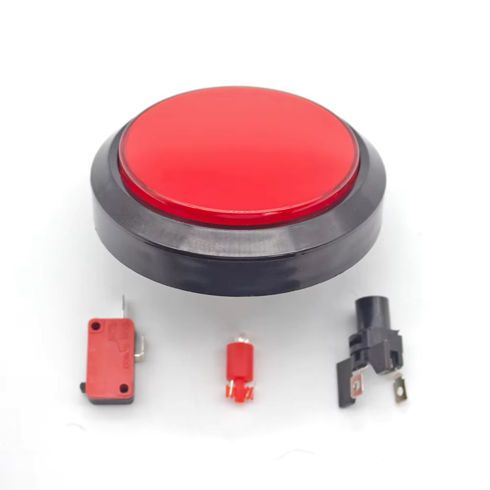 5 PCS/ lot 100mm Big Flat Straight Type Super 12V LED Illuminated Push Buttons Switch For Arcade Machine Video Games Parts